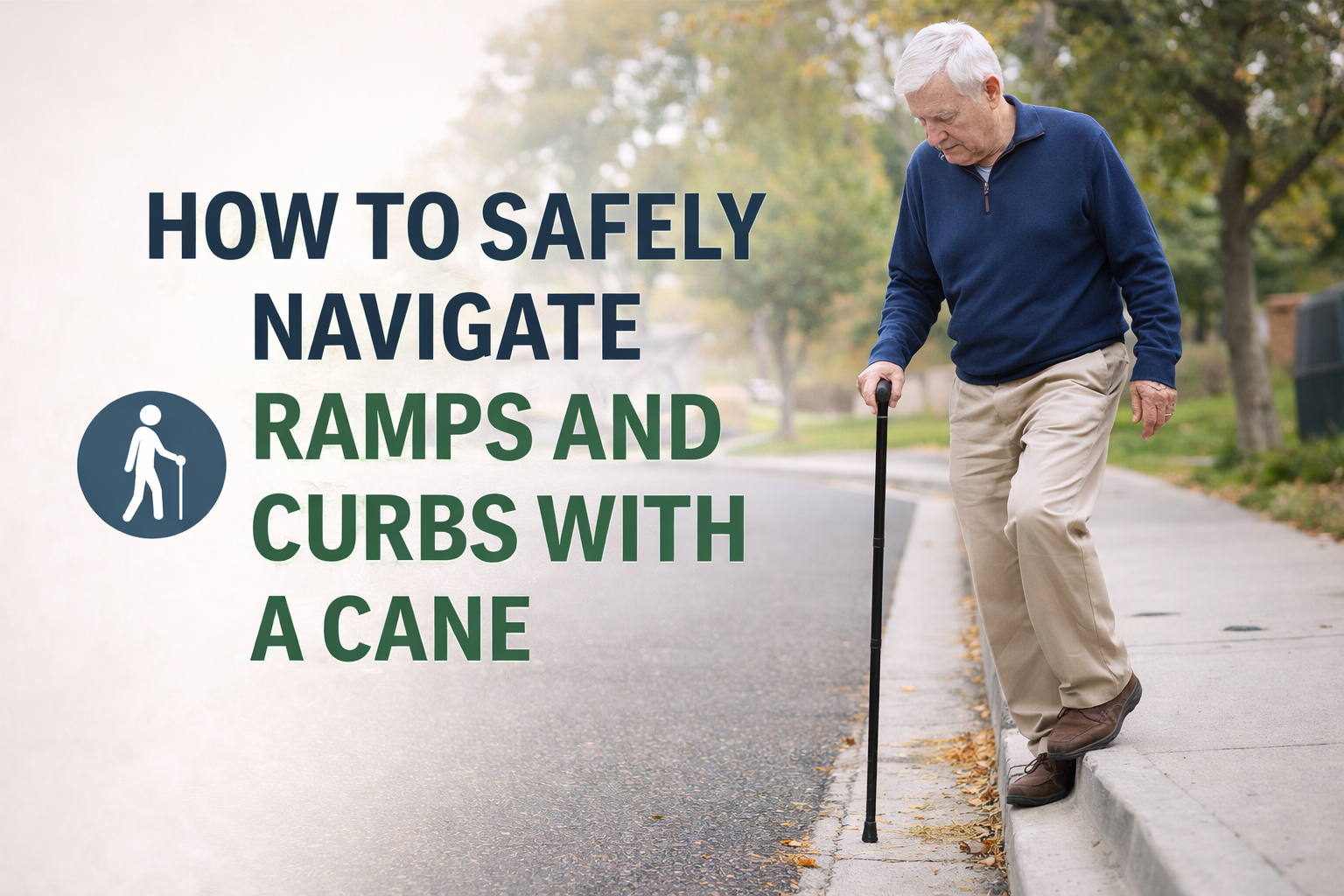 How to Safely Navigate Ramps and Curbs with a Cane