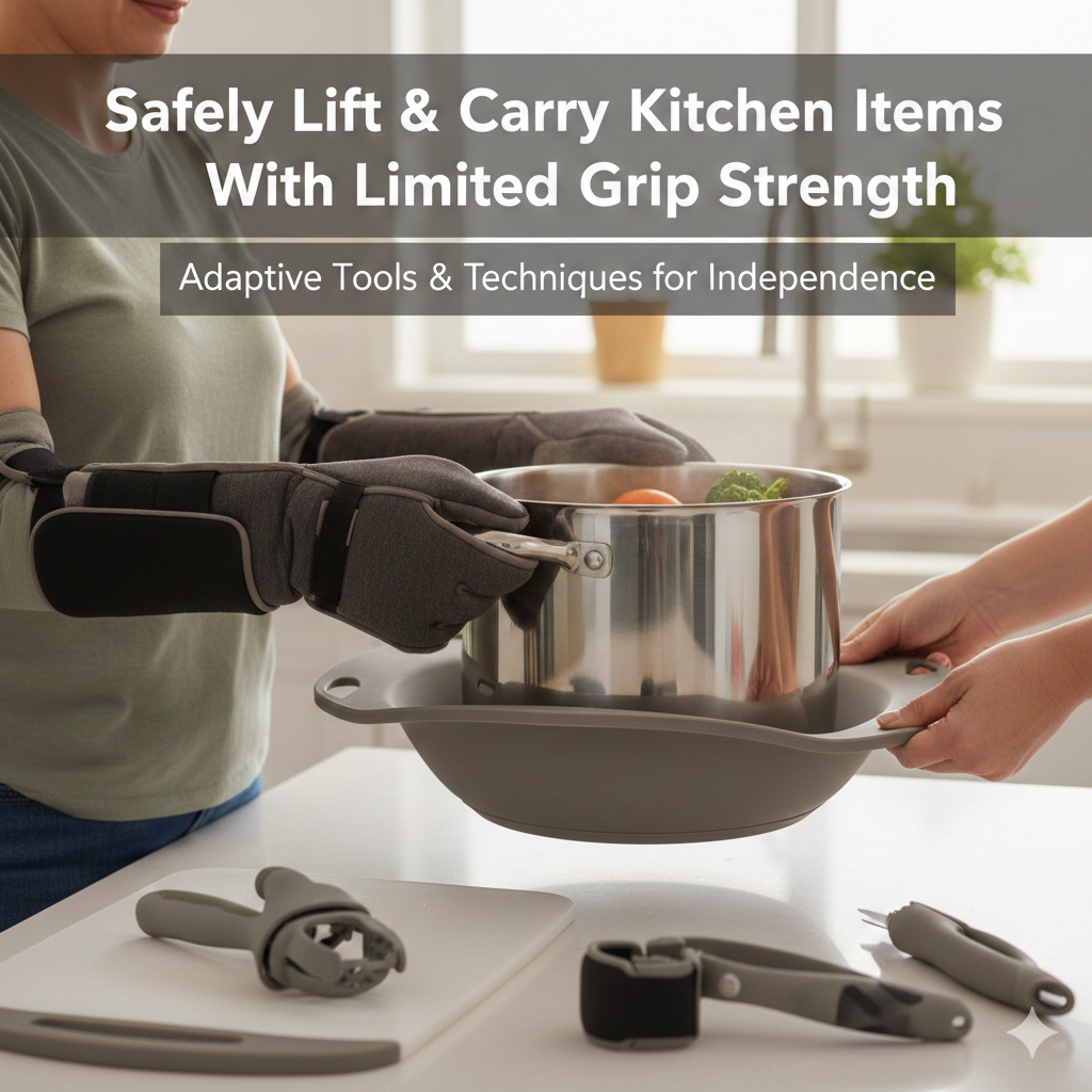 How to Safely Lift and Carry Kitchen Items With Limited Grip Strength