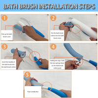 15 Inch Back Bath Brush with Sponge