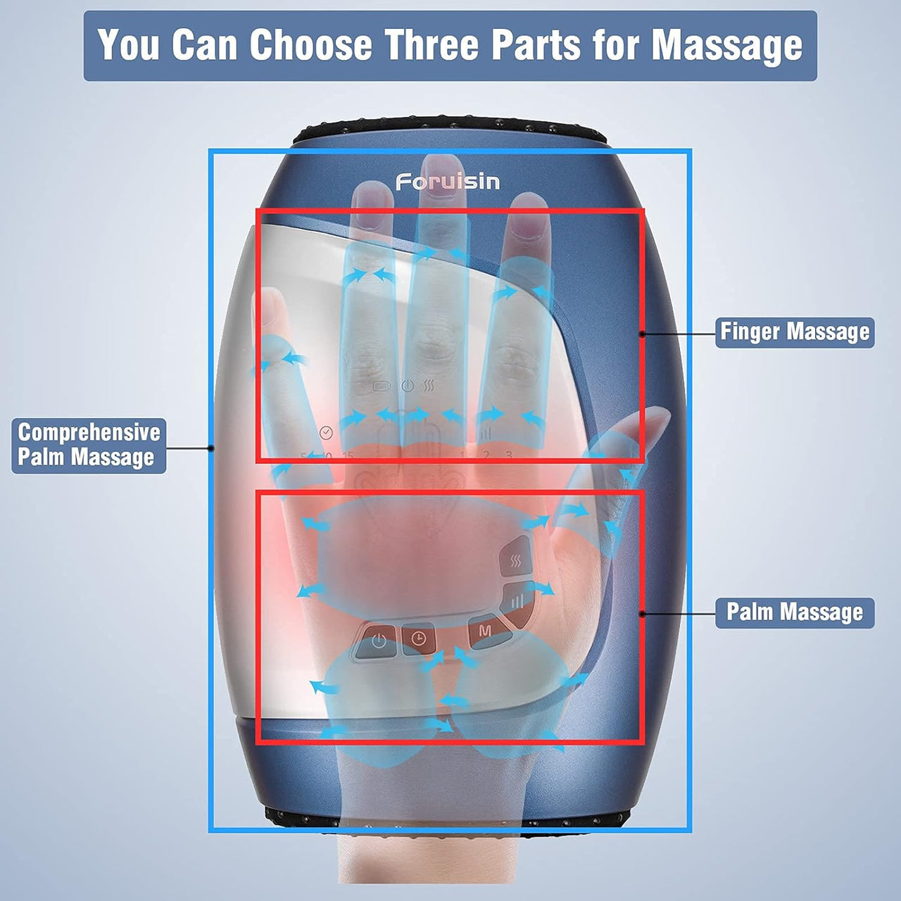Hand Massager with Heat, Cordless Electric Hand Massager Tool 