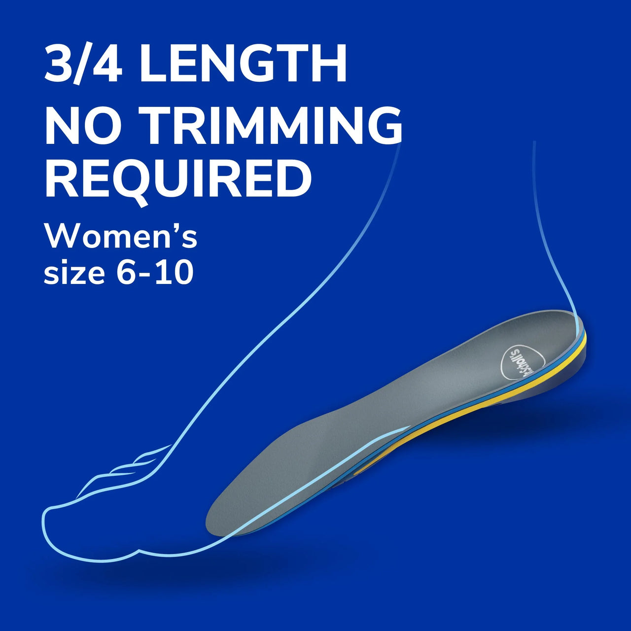 Arthritis Insoles for Foot Arch Support (1 Pair, Sizes 6-11)