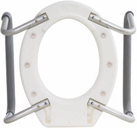 Raised Toilet Seat with Arms, Elongated