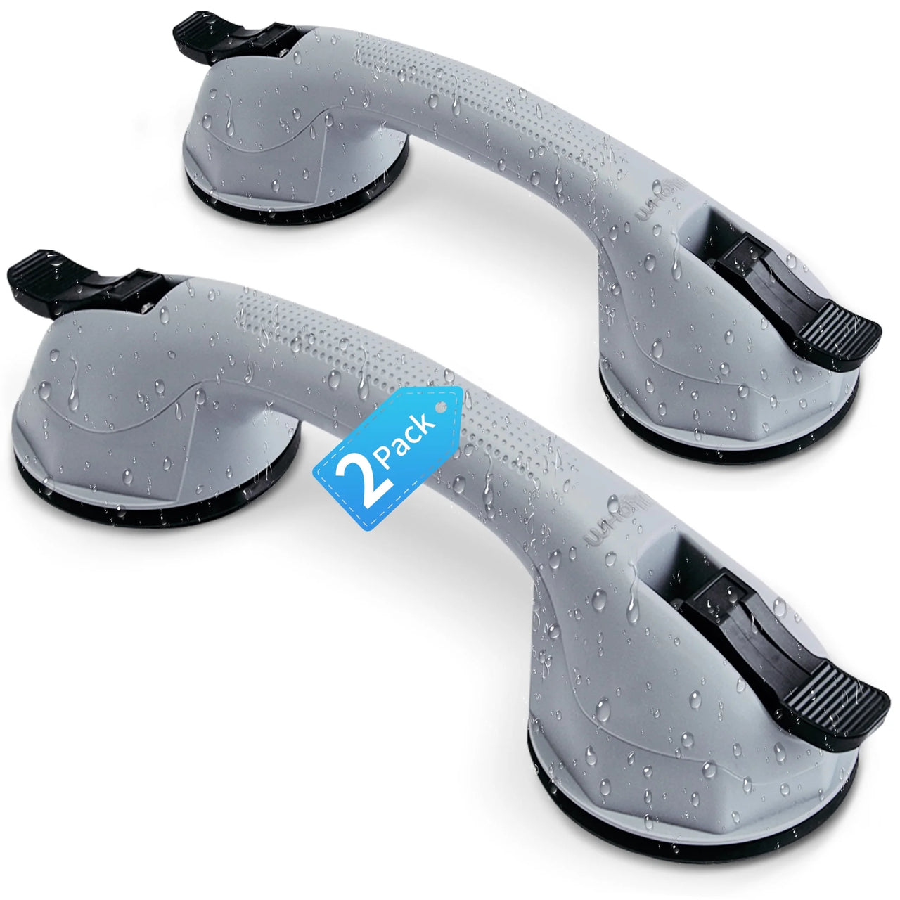 12 Inch Grab Bars for Bathroom with Strong Hold Suction Cups (2 Pack)