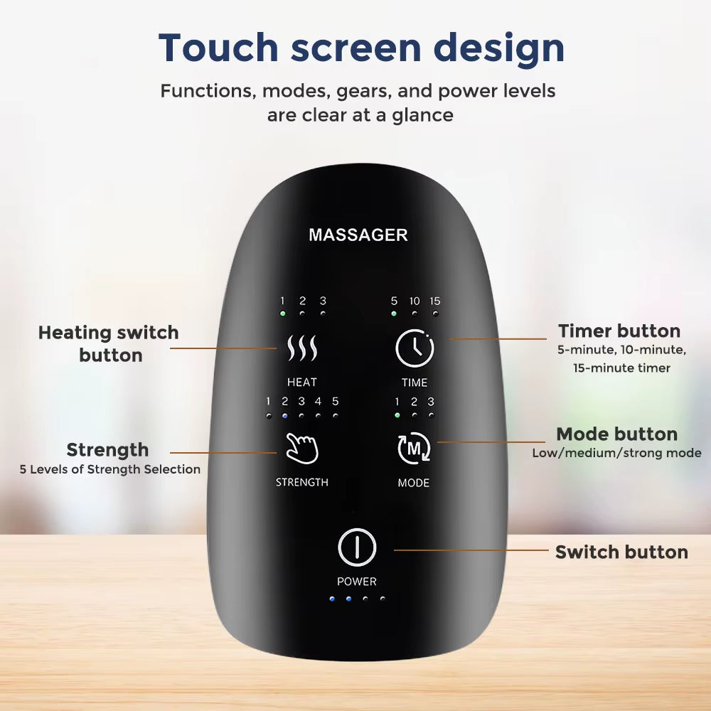 Wireless Electric Hand Massager with Air Compression + Hot Compress for Athritis