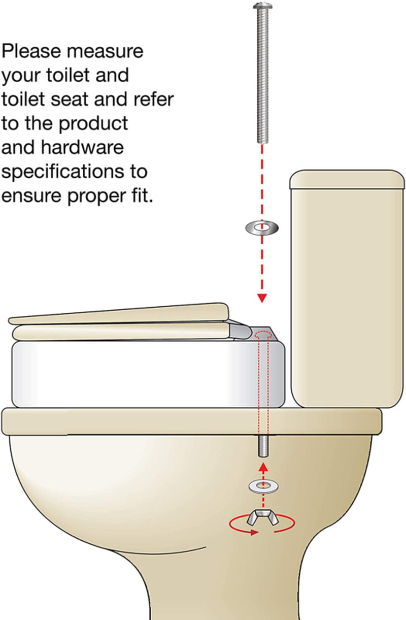 Raised Toilet Seat with Arms, Elongated