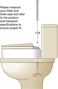 Raised Toilet Seat with Arms, Elongated