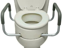 Raised Toilet Seat with Arms, Elongated