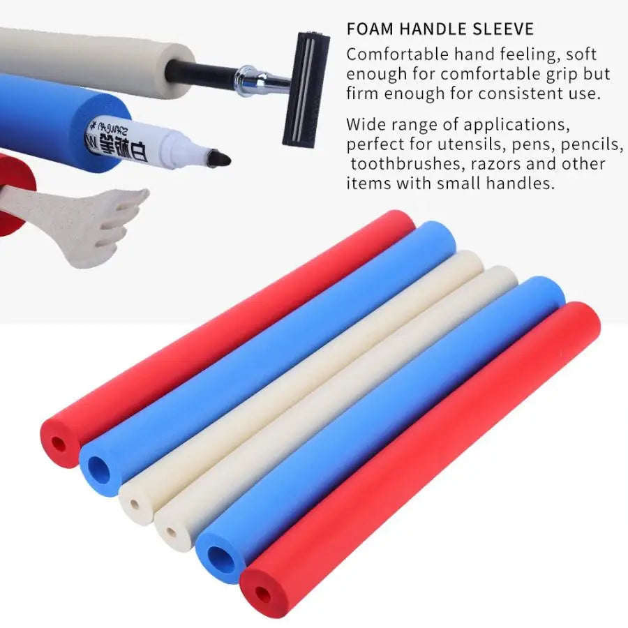Thick Grip Foam Handle for Utensils and Tools (6 Pack)