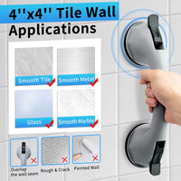 12 Inch Grab Bars for Bathroom with Strong Hold Suction Cups (2 Pack)