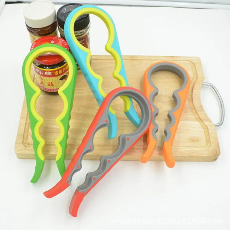 5 /4 in 1 Bottle Opener Non-Slip Quick Opening Easy Grip Labor-Saving Bottle Cap Jar Opener Kitchen Accessorie Gadgets