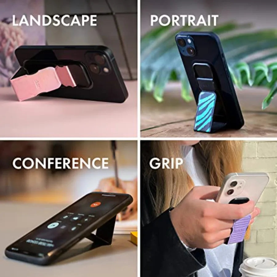 CLCKR Cell Phone Grip and Expanding Stand Universal Phone Grip Holder with Multiple Viewing Angles for Iphone 14 13 12 Samsung