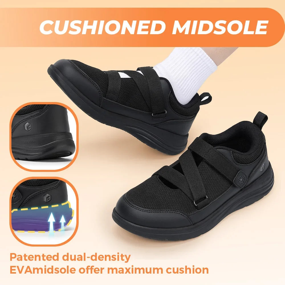 Extra Wide Diabetic With Adjustable Strap For Swollen Feet