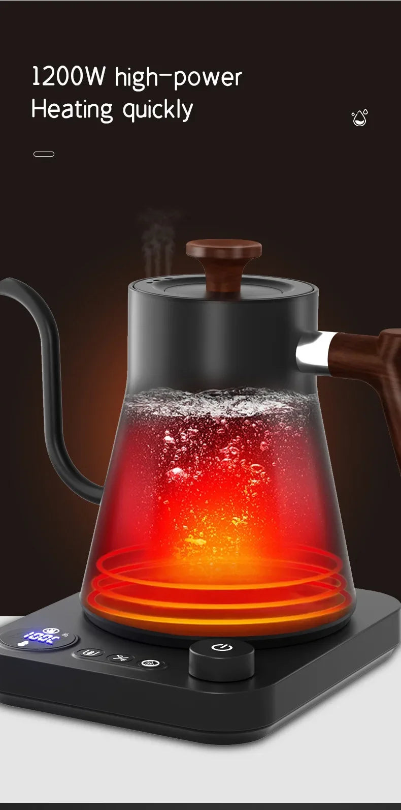 Easy Pour Gooseneck - Intelligent Constant Temperature Electric Kettle