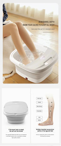 Electric Heated Foot Bath for Arthritis Relief - Portable Foldable Foot Massager