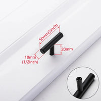 Arthritis-Friendly Stainless Steel Cabinet T-Bar Handles – Modern Kitchen & Furniture Pulls (6 Pack)