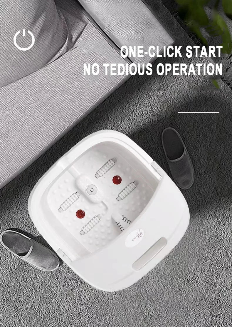 Electric Heated Foot Bath for Arthritis Relief - Portable Foldable Foot Massager