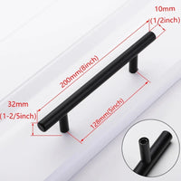 Arthritis-Friendly Stainless Steel Cabinet T-Bar Handles – Modern Kitchen & Furniture Pulls (6 Pack)