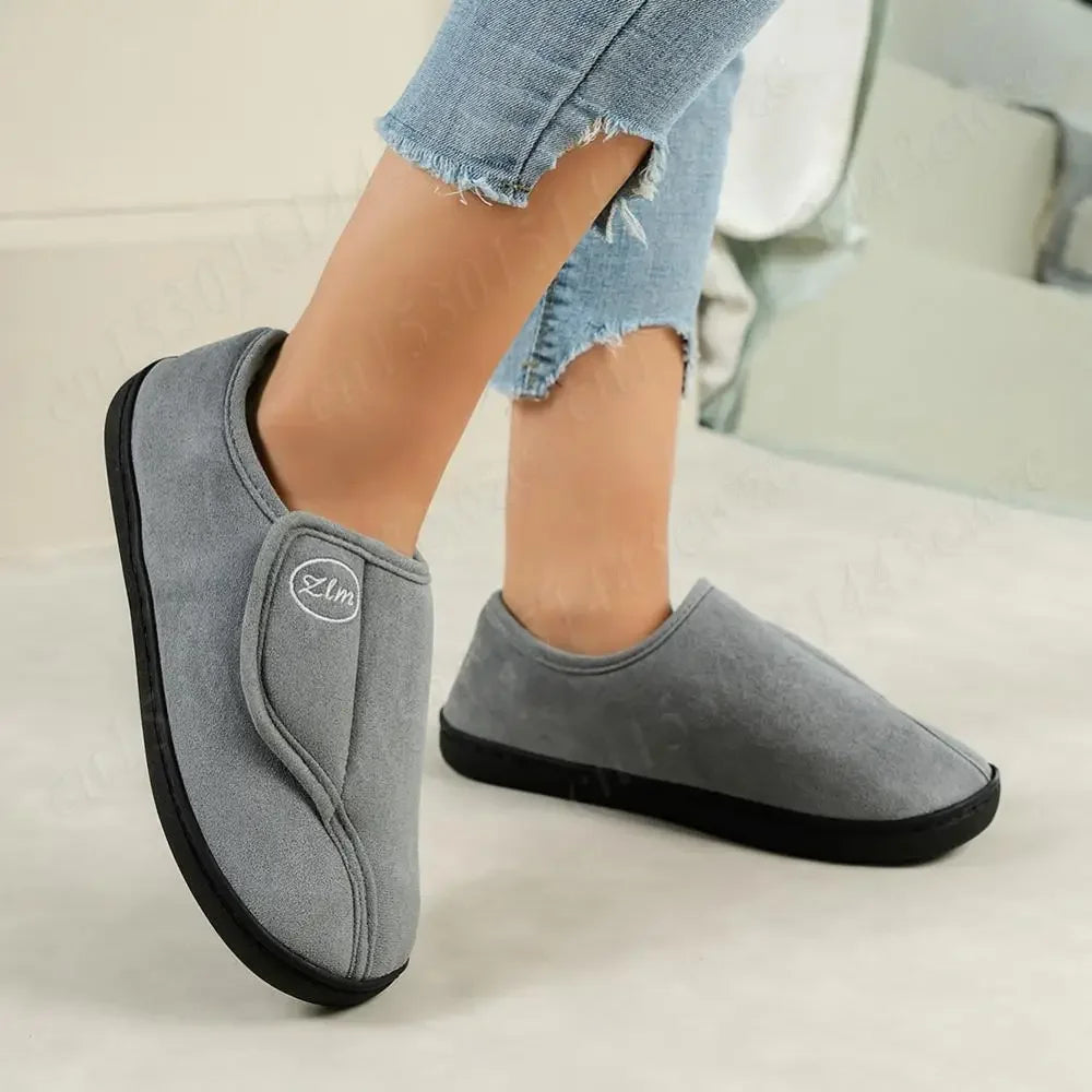 Comfy Suede Slippers for Diabetic Swollen Feet - Indoor/Outdoor