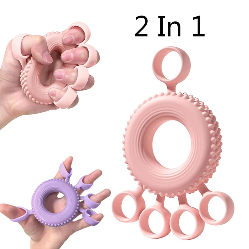 Silicone Finger Stretcher for Arthritis Relief - Hand Resistance Bands & Grip Strength Trainer