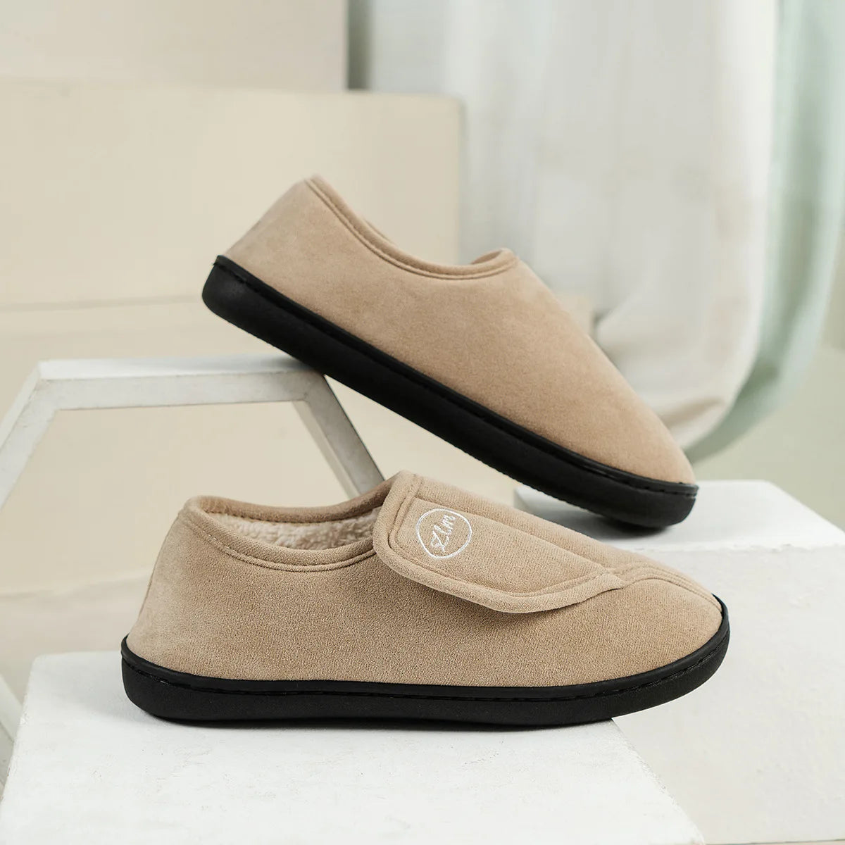 Comfy Suede Slippers for Diabetic Swollen Feet - Indoor/Outdoor