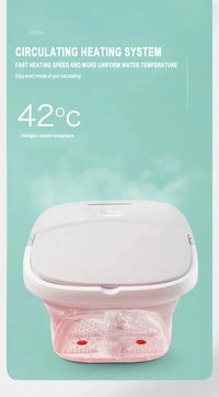 Electric Heated Foot Bath for Arthritis Relief - Portable Foldable Foot Massager