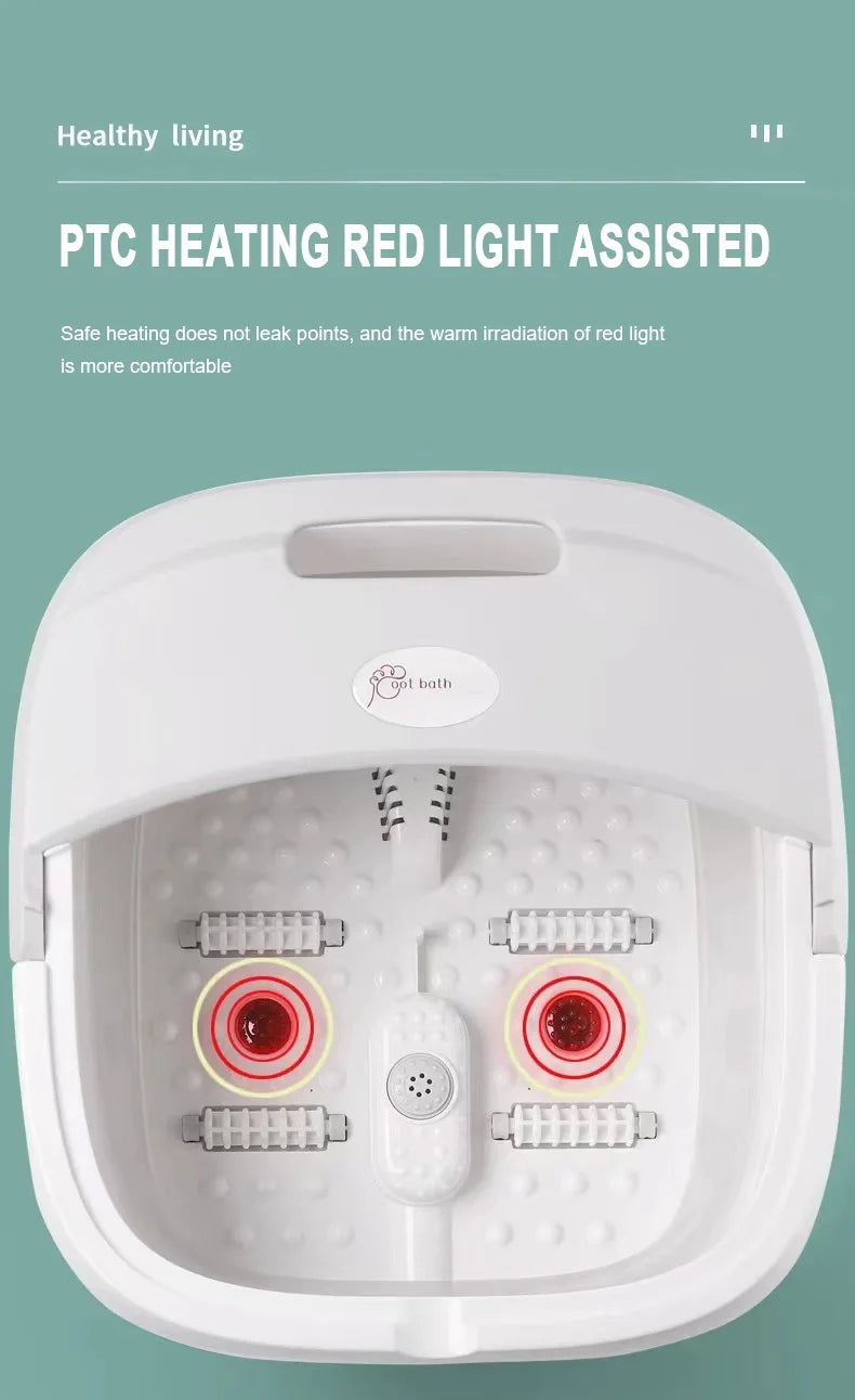 Electric Heated Foot Bath for Arthritis Relief - Portable Foldable Foot Massager