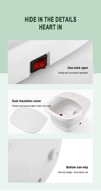 Electric Heated Foot Bath for Arthritis Relief - Portable Foldable Foot Massager