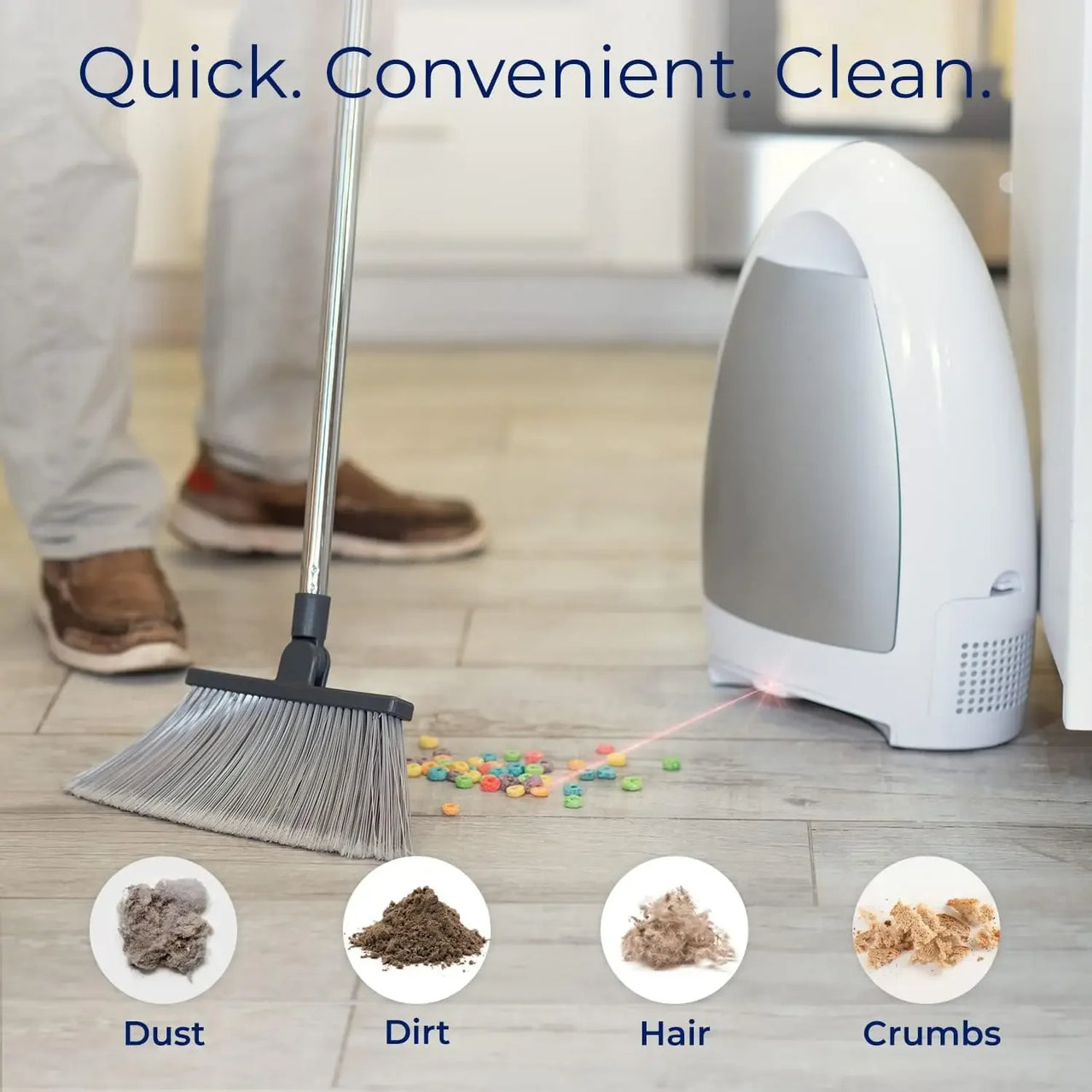 Arthritis-Friendly Touchless Vacuum Automatic Dustpan