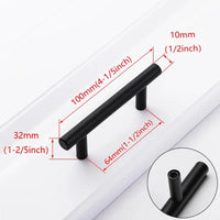 Arthritis-Friendly Stainless Steel Cabinet T-Bar Handles – Modern Kitchen & Furniture Pulls (6 Pack)