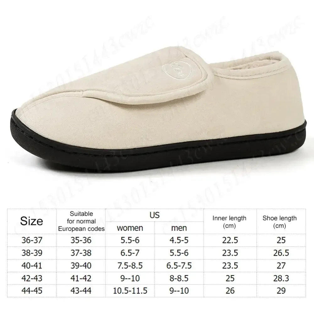 Comfy Suede Slippers for Diabetic Swollen Feet - Indoor/Outdoor