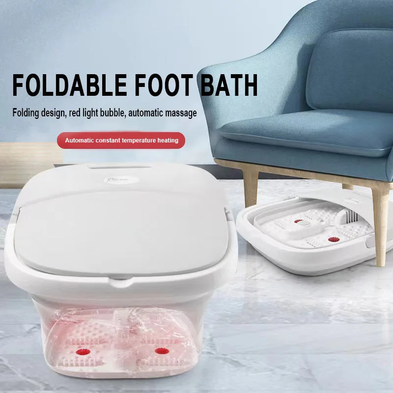 Electric Heated Foot Bath for Arthritis Relief - Portable Foldable Foot Massager