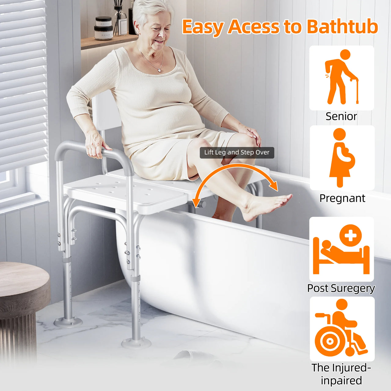 Transfer Bench for Bathtub and Shower