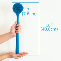 Bendable Long Handled Silicone Body Brush & Hair Scrubber (1 Pack)