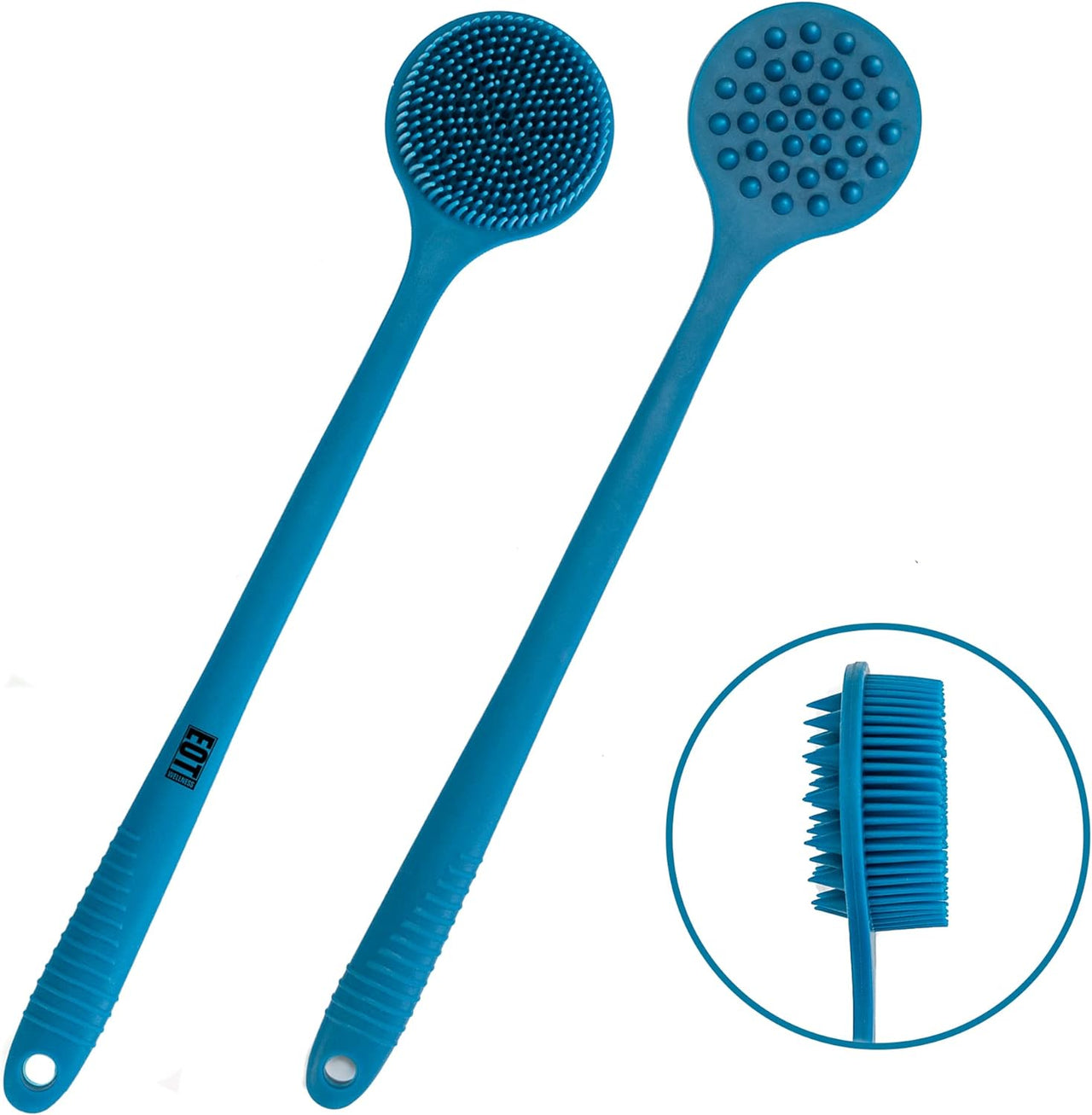 Bendable Long Handled Silicone Body Brush & Hair Scrubber (1 Pack)