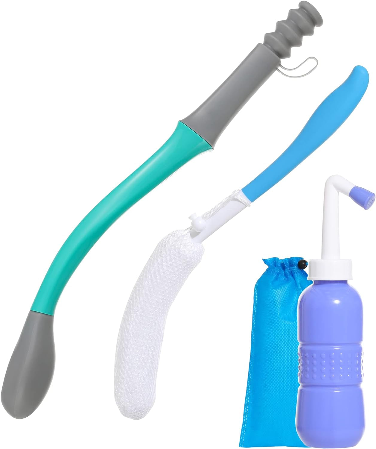 Toilet Aid Set for Wiping & Cleaning 