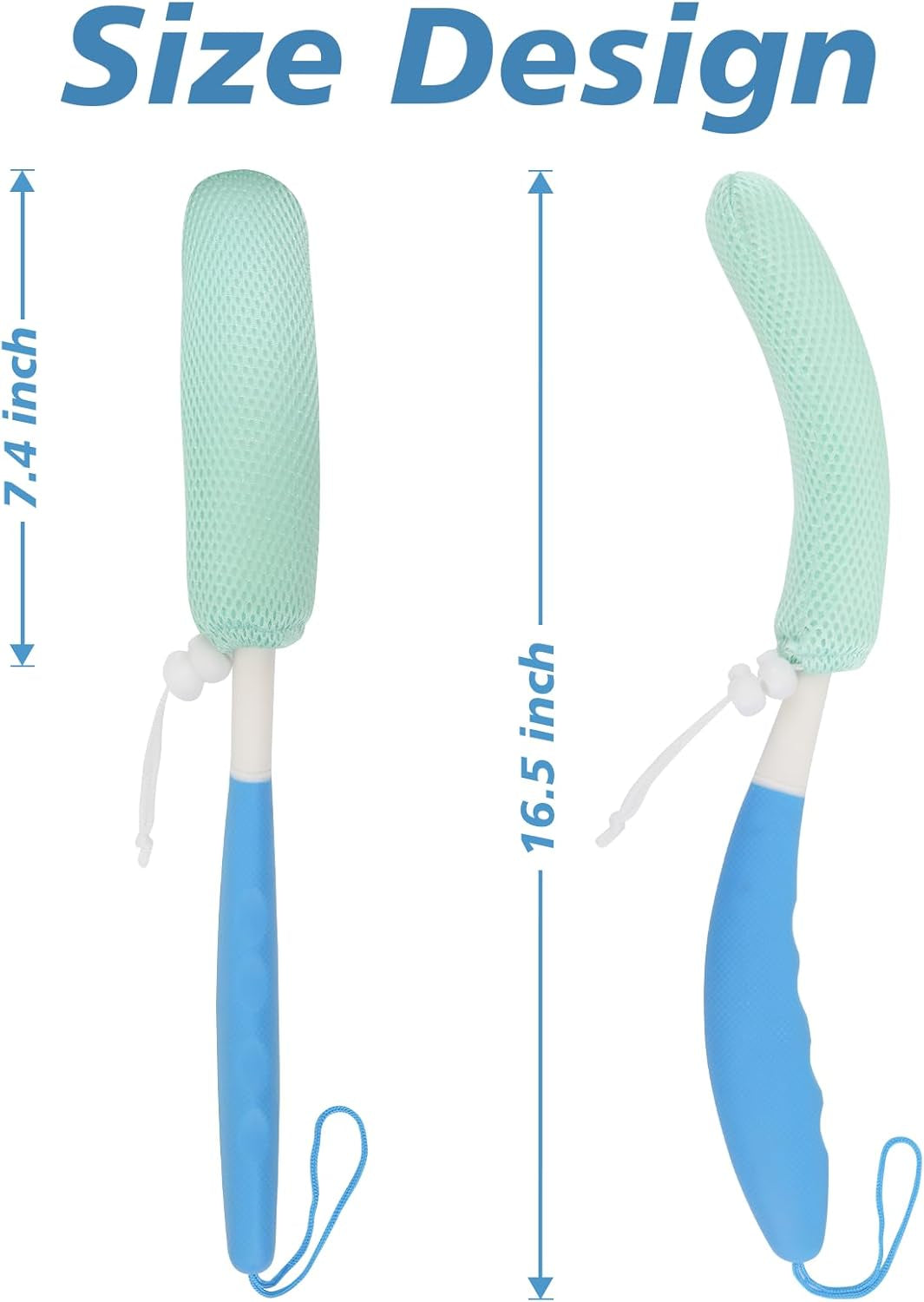 15 Inch Back Bath Brush with Sponge