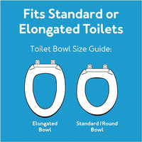 Raised Toilet Seat with 5 inch Height, Slip-Resistant & Removable